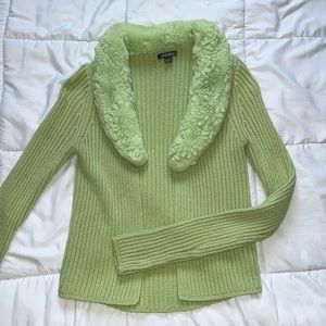 Target brand green long sleeve cardigan
